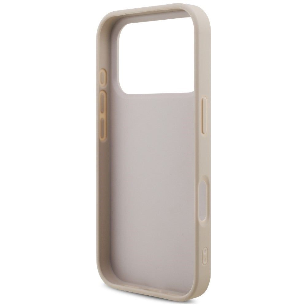 Hülle für Apple iPhone 18 Pro / 17 Pro, Guess, 4G Classic Logo mit Riemen, Rosa