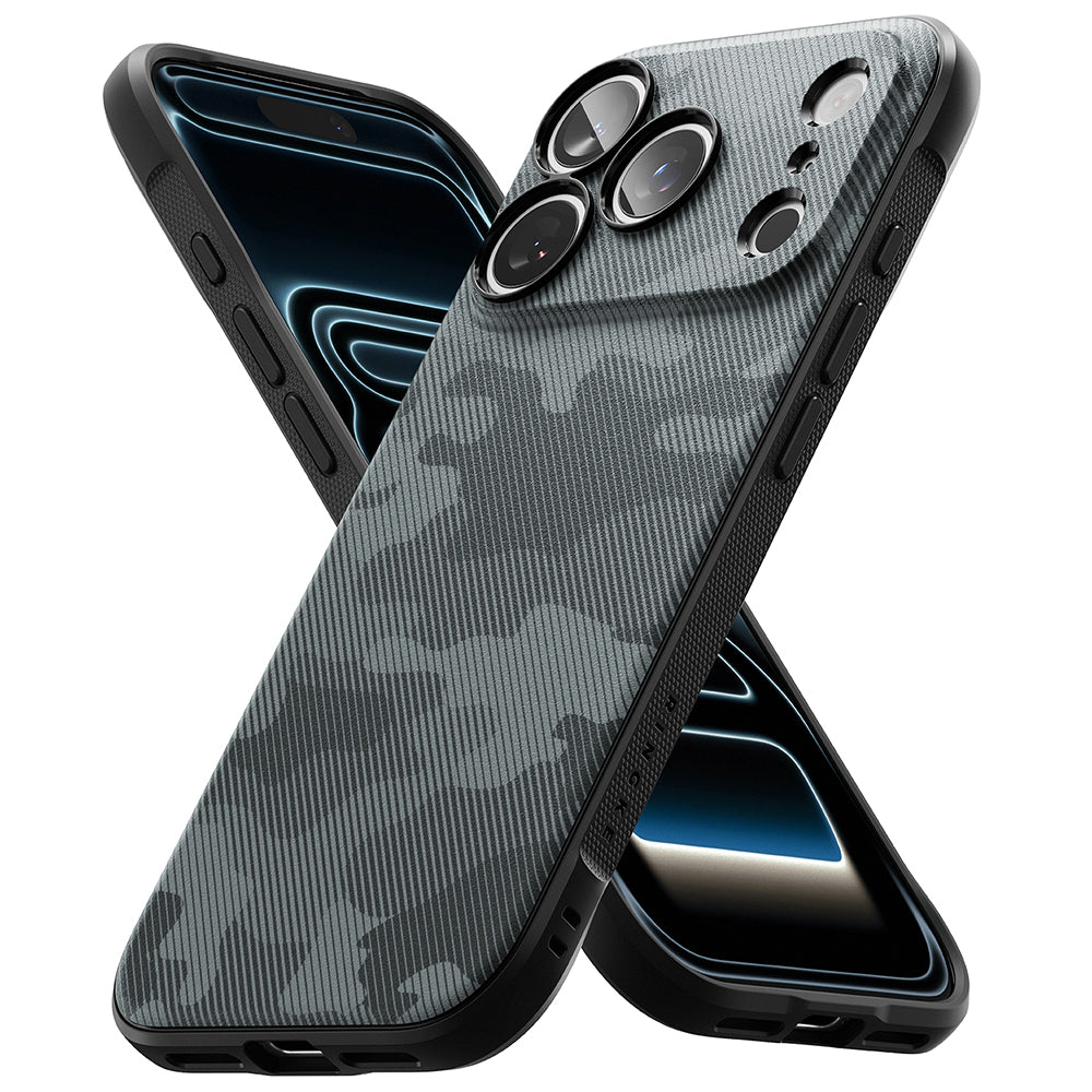 Hülle für Apple iPhone 18 Pro / 17 Pro, Ringke, Onyx, Tarnung