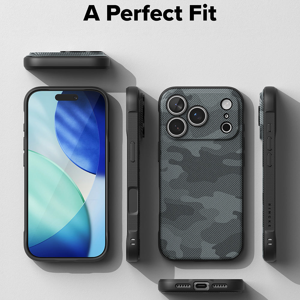 Hülle für Apple iPhone 18 Pro / 17 Pro, Ringke, Onyx, Tarnung