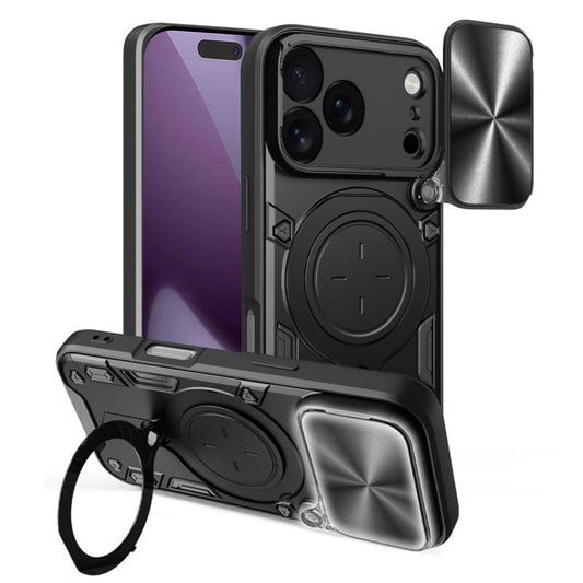 Hülle für Apple iPhone 18 Pro / 17 Pro, Techsuit, CamGuard Pro, Schwarz