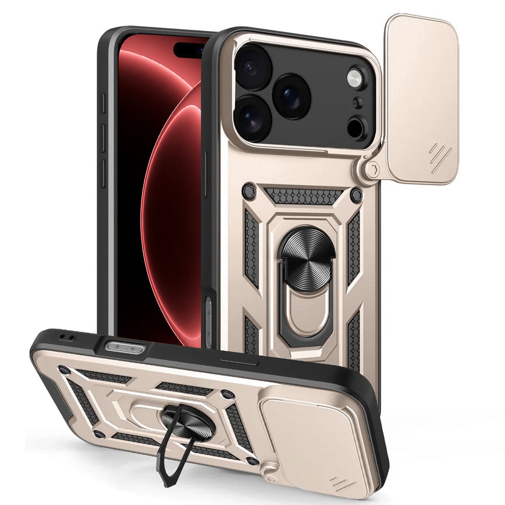 Hülle für Apple iPhone 18 Pro / 17 Pro, Techsuit, CamShield, Gold