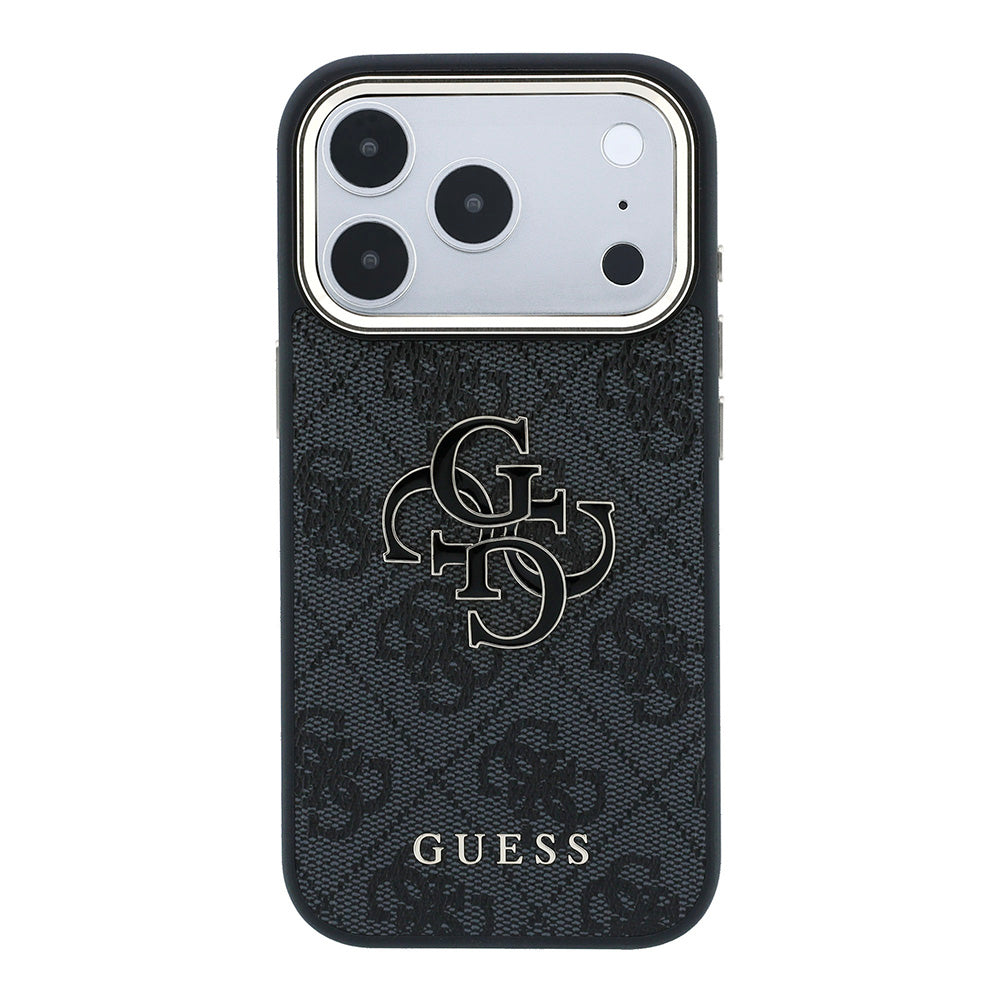 Hülle für Apple iPhone 18 Pro Max / 17 Pro Max, Guess, 4G Big Resin Logo, Schwarz