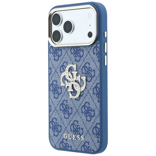 Hülle für Apple iPhone 18 Pro Max / 17 Pro Max, Guess, 4G Big Strass Logo, Blau