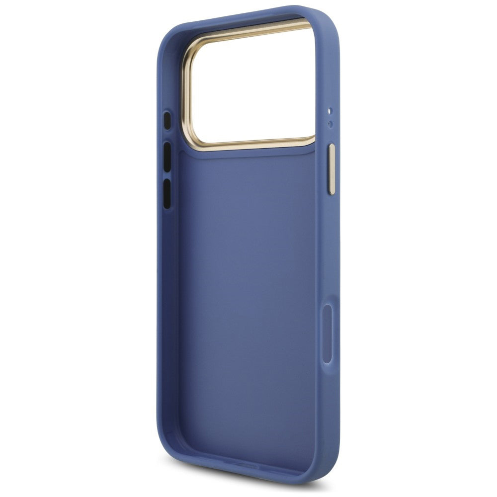 Hülle für Apple iPhone 18 Pro Max / 17 Pro Max, Guess, Big 4G Classic Logo & Big Strap Metal Buttons, Blau