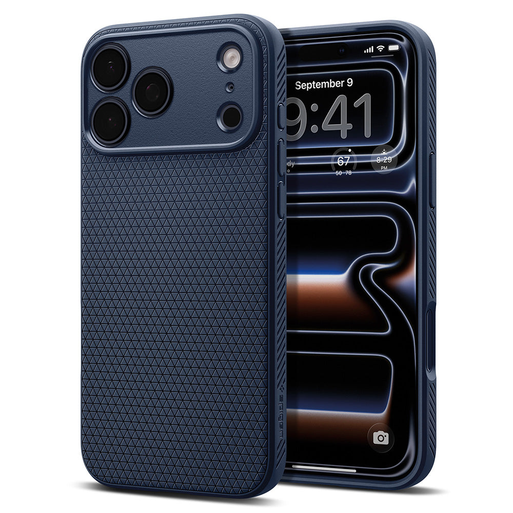 Hülle für Apple iPhone 18 Pro Max / 17 Pro Max, Spigen, Liquid Air, Marineblau ACS12112