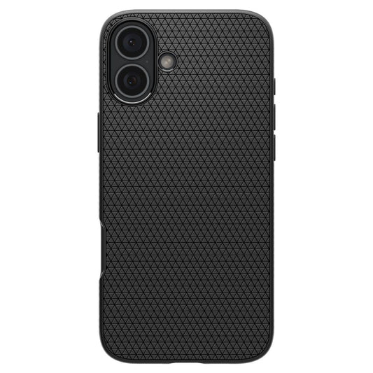 Tasche für Apple iPhone 16, Spigen, Liquid Air Matte, Schwarz ACS08194