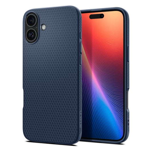 Case for Apple iPhone 16, Spigen, Liquid Air, Blue ACS08195