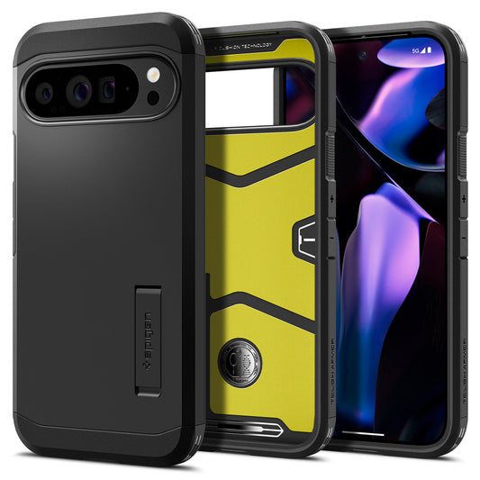 Gehäuse für Google Pixel 9 Pro XL, Spigen, Tough Armour, Schwarz ACS07726