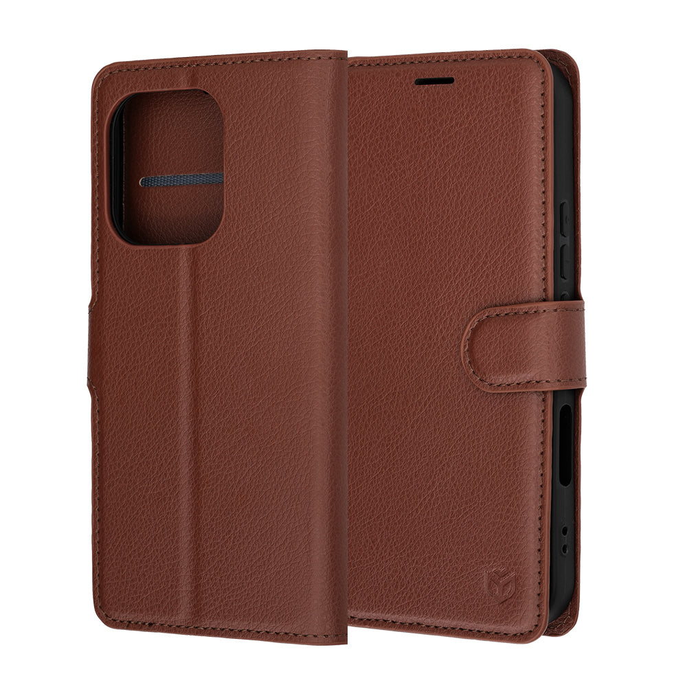 Case for Honor 600 Lite, Techsuit, Leather Folio, Brown
