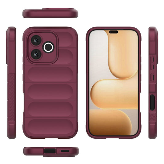 Hülle für Honor 600 Lite, Techsuit, Magic Shield, Weinrot
