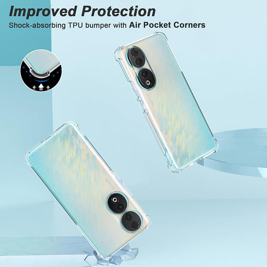 Hülle für Honor 90 Pro, Techsuit, stoßfest klar, transparent