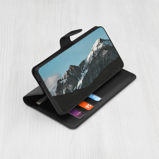Case for Honor Magic5 Pro, Techsuit, Leather Folio, Black