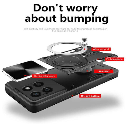 Hülle für Honor X8c, Techsuit, CamGuard Pro, Schwarz