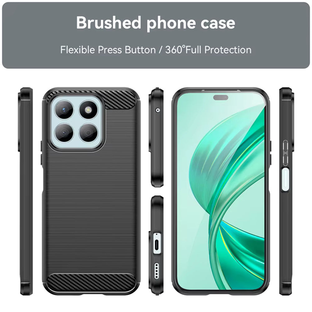 Hülle für Honor X8c, Techsuit, Carbon, Blau