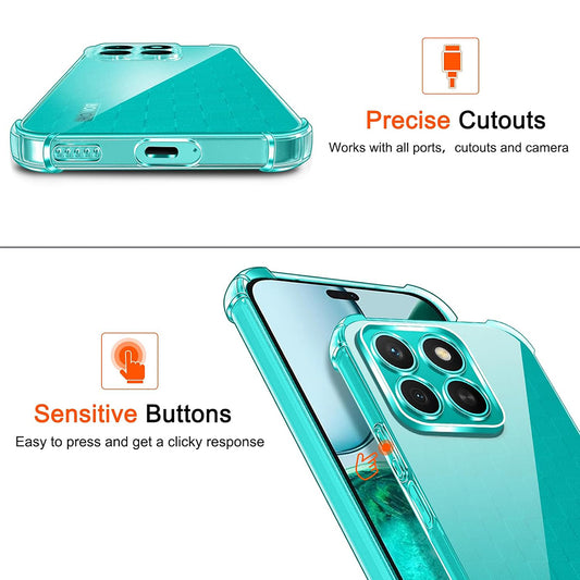 Hülle für Honor X8c, Techsuit, stoßfest klar, transparent