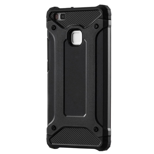 Hülle für Huawei P9 lite (2016), Techsuit, Hybrid Armor, Schwarz