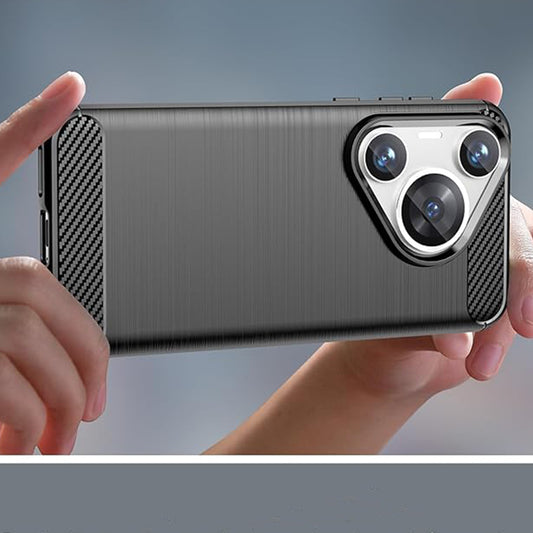 Hülle für Huawei Pura 70, Techsuit, Carbon, Blau