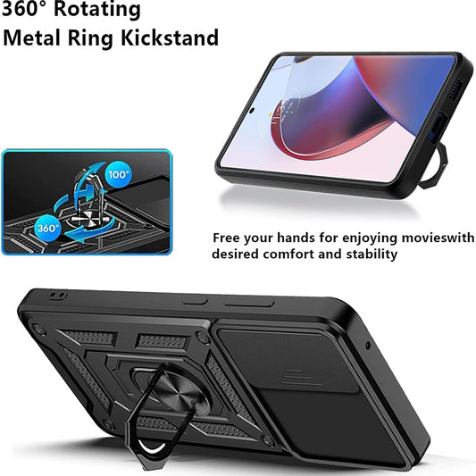 Hülle für Motorola Edge 30 Ultra, Techsuit, CamShield, Schwarz