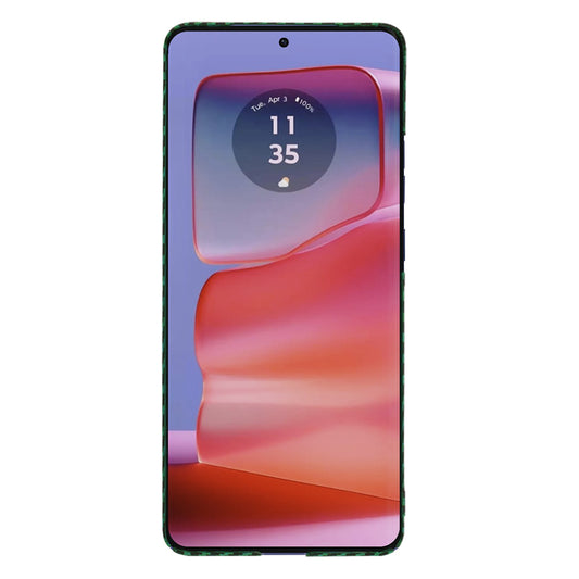 Hülle für Motorola Edge 50 Pro, Techsuit, Carbonite FiberShell, Grün