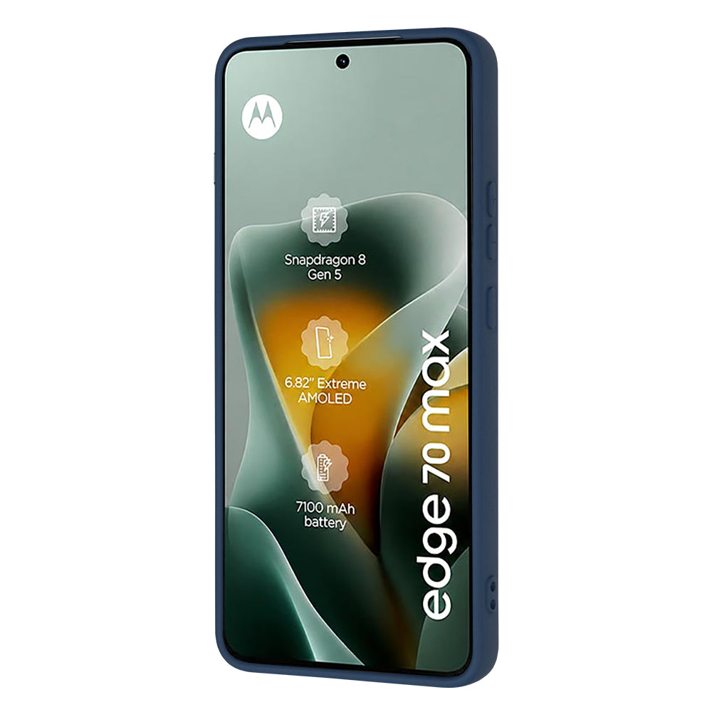 Case for Motorola Edge 70 Max, Techsuit, SoftFlex, Navy Blue