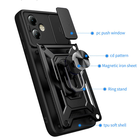 Hülle für Motorola Moto G14, Techsuit, CamShield, Blau