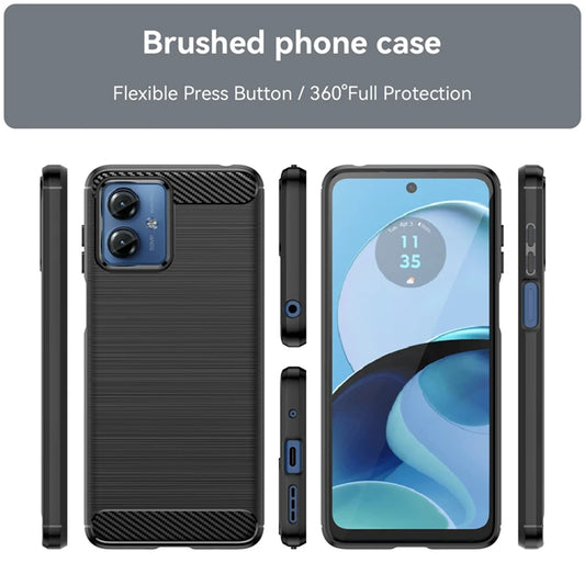 Hülle für Motorola Moto G14, Techsuit, Carbon, Blau