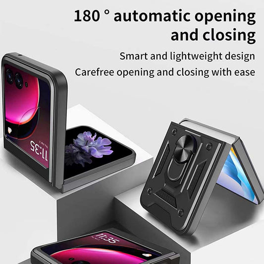 Hülle für Motorola Razr 50 Ultra, Techsuit, CamShield, Blau