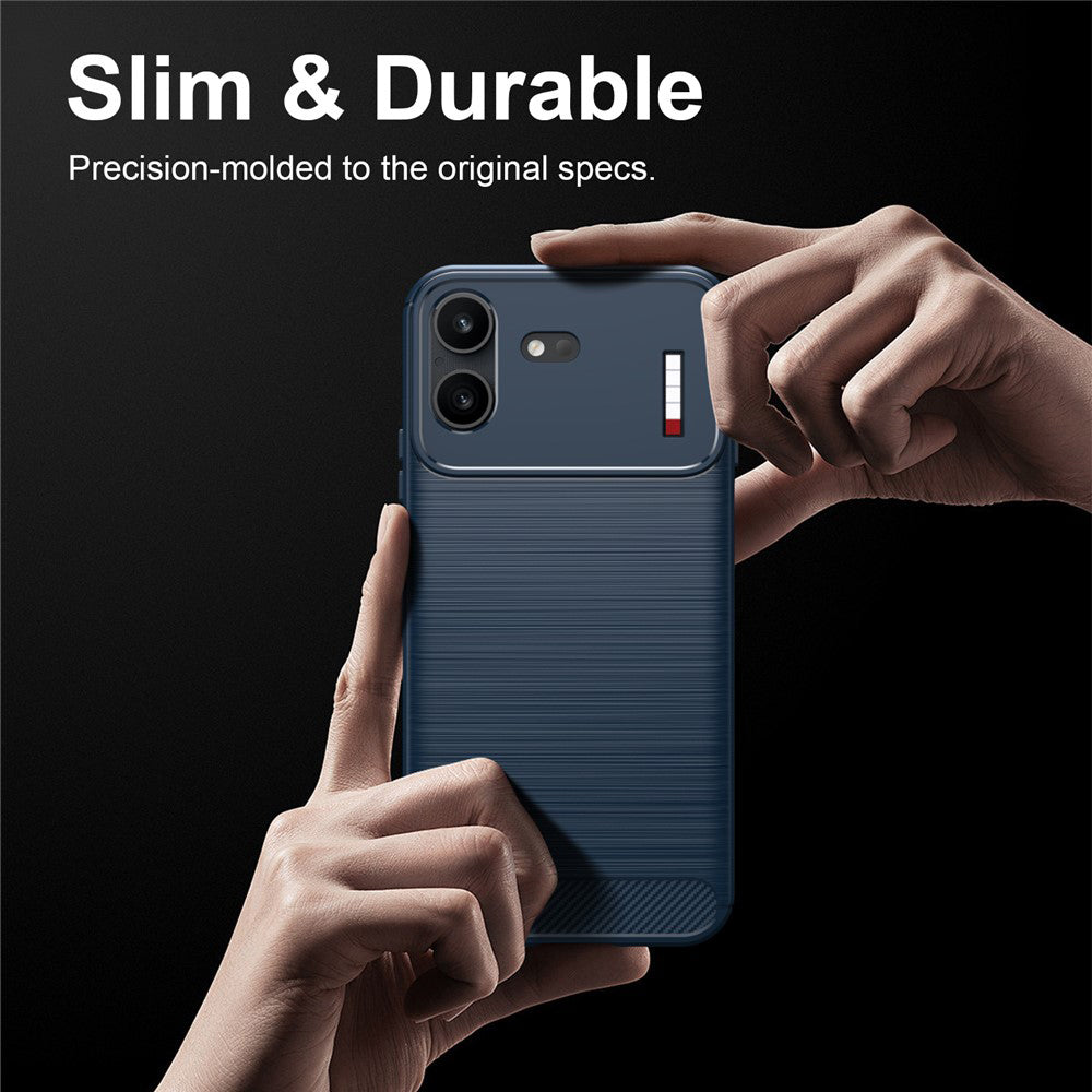 Hülle für Nothing Phone (4b), Techsuit, Carbon, Blau