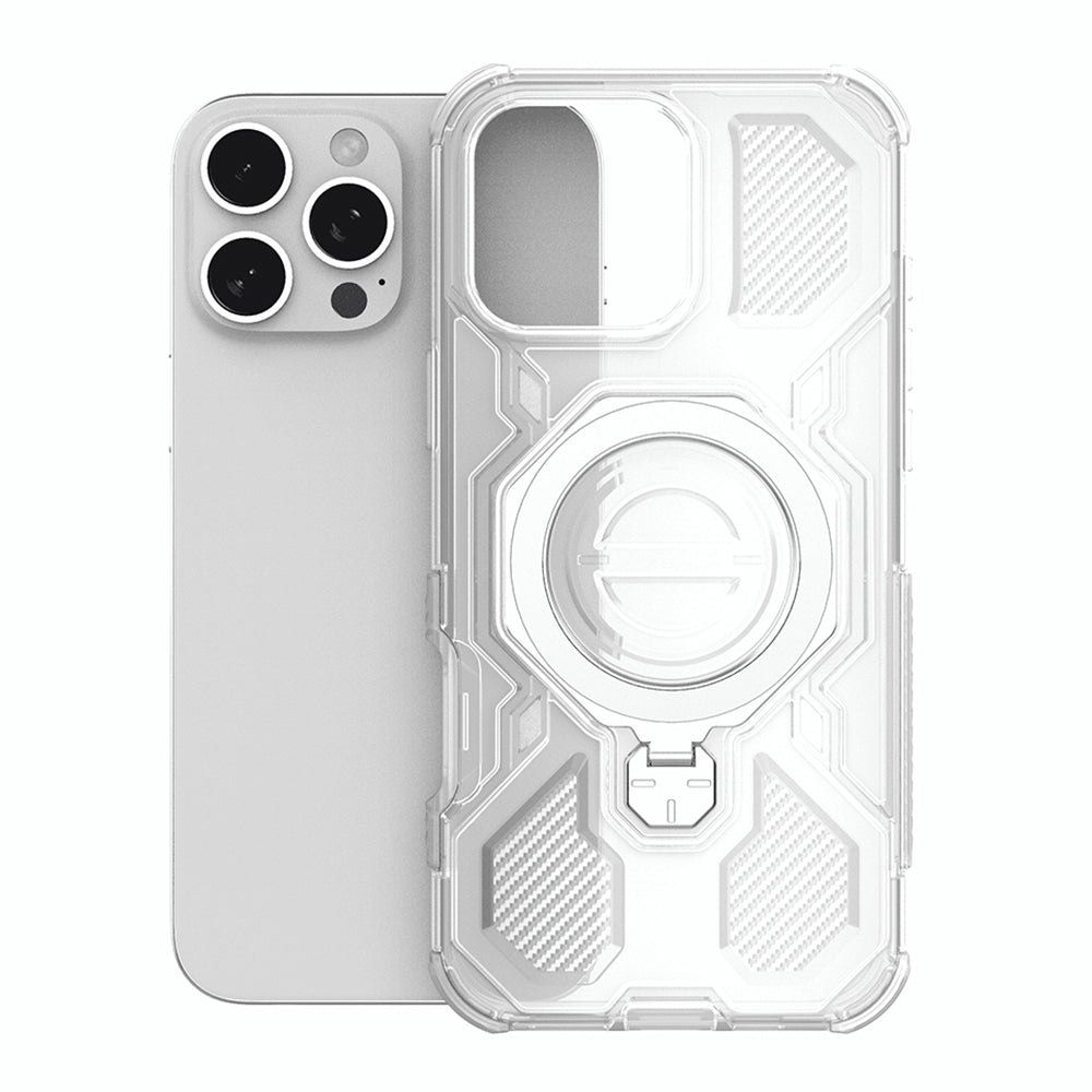 Hülle für OnePlus 15, Techsuit, Carbon Shield Pro, Weiß.