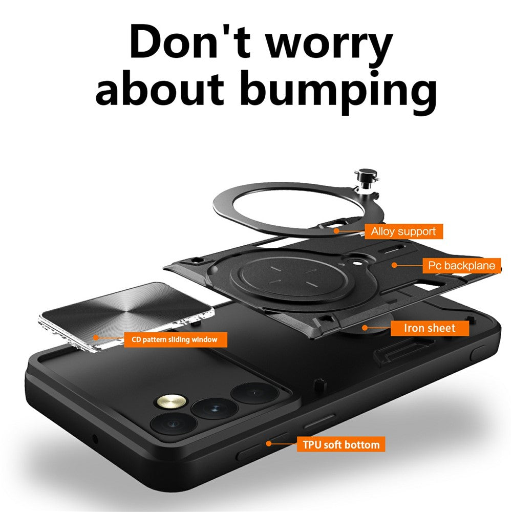 Hülle für OnePlus 15R, Techsuit, CamGuard Pro, Schwarz