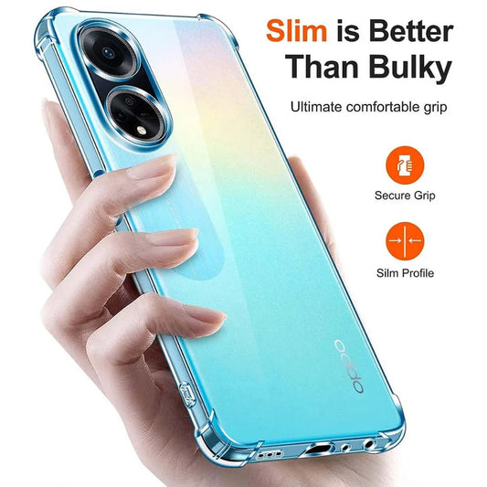 Hülle für Oppo A98, Techsuit, stoßfest klar, transparent