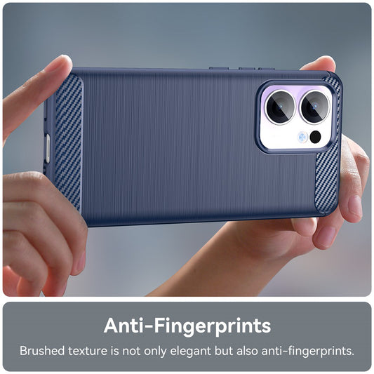 Hülle für Oppo Reno13 FS 5G / Reno13 F 4G / Reno13 F, Techsuit, Carbon, Blau
