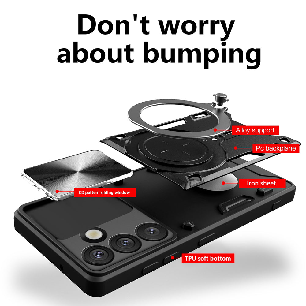 Hülle für Oppo Reno15 Pro, Techsuit, CamGuard Pro, Schwarz