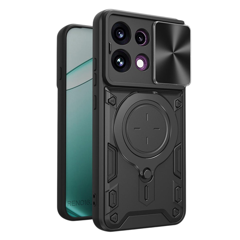 Hülle für Oppo Reno16 F / Reno16 FS, Techsuit, CamGuard Pro, Schwarz