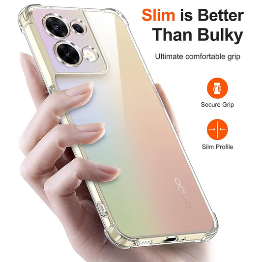 Hülle für Oppo Reno8, Techsuit, stoßfest klar, transparent