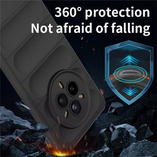 Hülle für Realme 14 Pro, Techsuit, Magic Shield, Schwarz