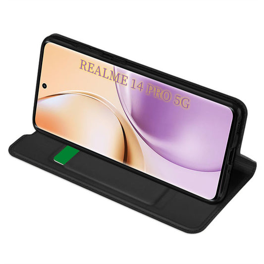 Hülle für Realme 14 Pro, Techsuit, Magskin Book, Schwarz