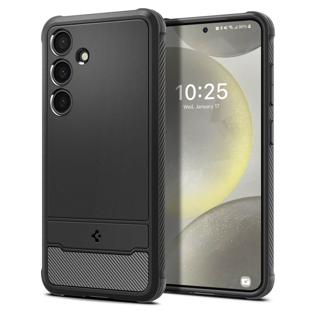 Gehäuse für Samsung Galaxy S24 S921, Spigen, Rugged Armour, Schwarz ACS07346