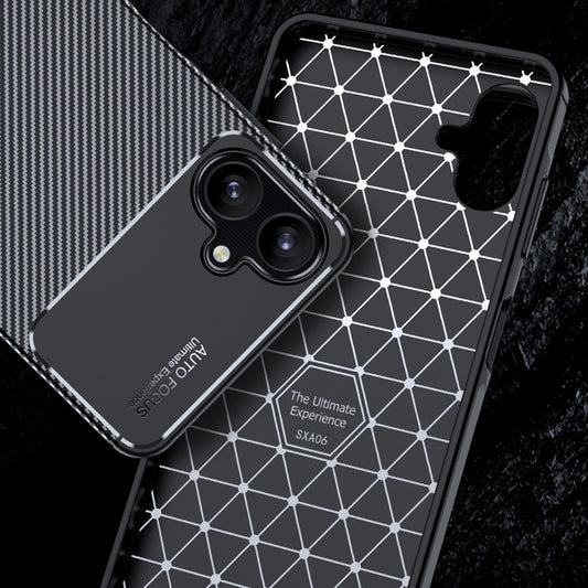 Hülle für Samsung Galaxy A06 A065, Techsuit, CarbonFiber, Schwarz