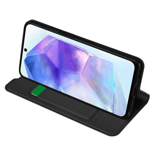 Hülle für Samsung Galaxy A55 5G A556, Techsuit, Magskin Book, Schwarz