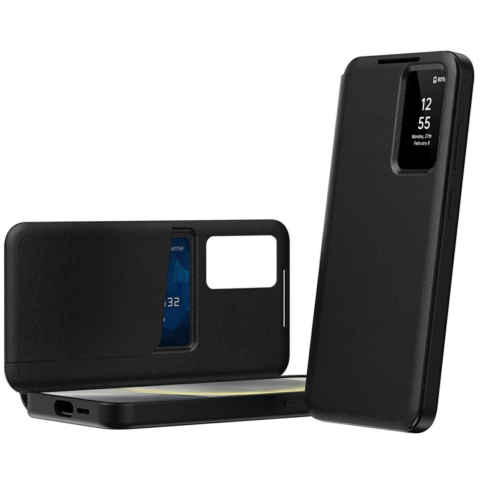 Case for Samsung Galaxy A57 5G, Techsuit, SmartView, Black