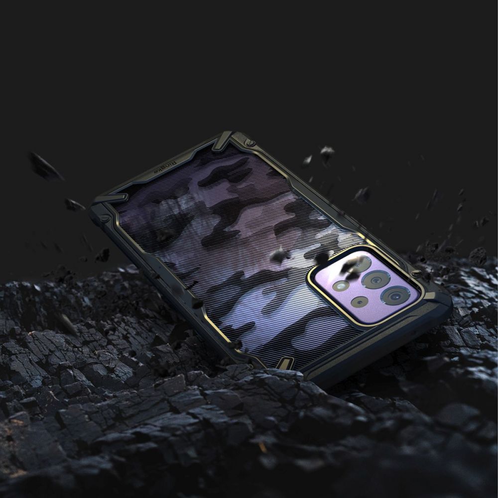 Hülle für Samsung Galaxy A72 A725 / A72 5G A726, Ringke, Fusion X Design, Tarnmuster