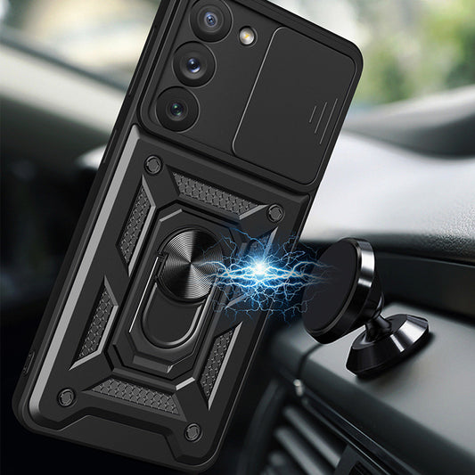 Hülle für Samsung Galaxy S23 Ultra S918, Techsuit, CamShield, Schwarz