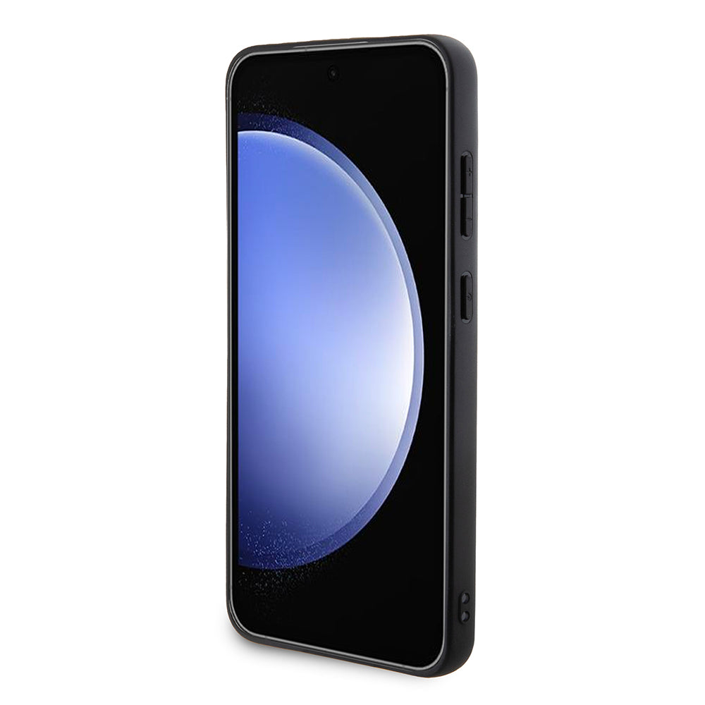 Hülle für Samsung Galaxy S24+ S926, Karl Lagerfeld, Saffiano Karl & Choupette Metal, Schwarz