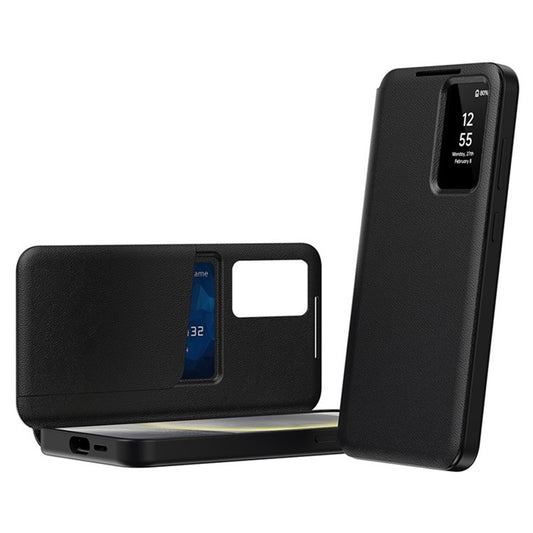 Hülle für Samsung Galaxy S24 Ultra S928, Techsuit, SmartView, Schwarz