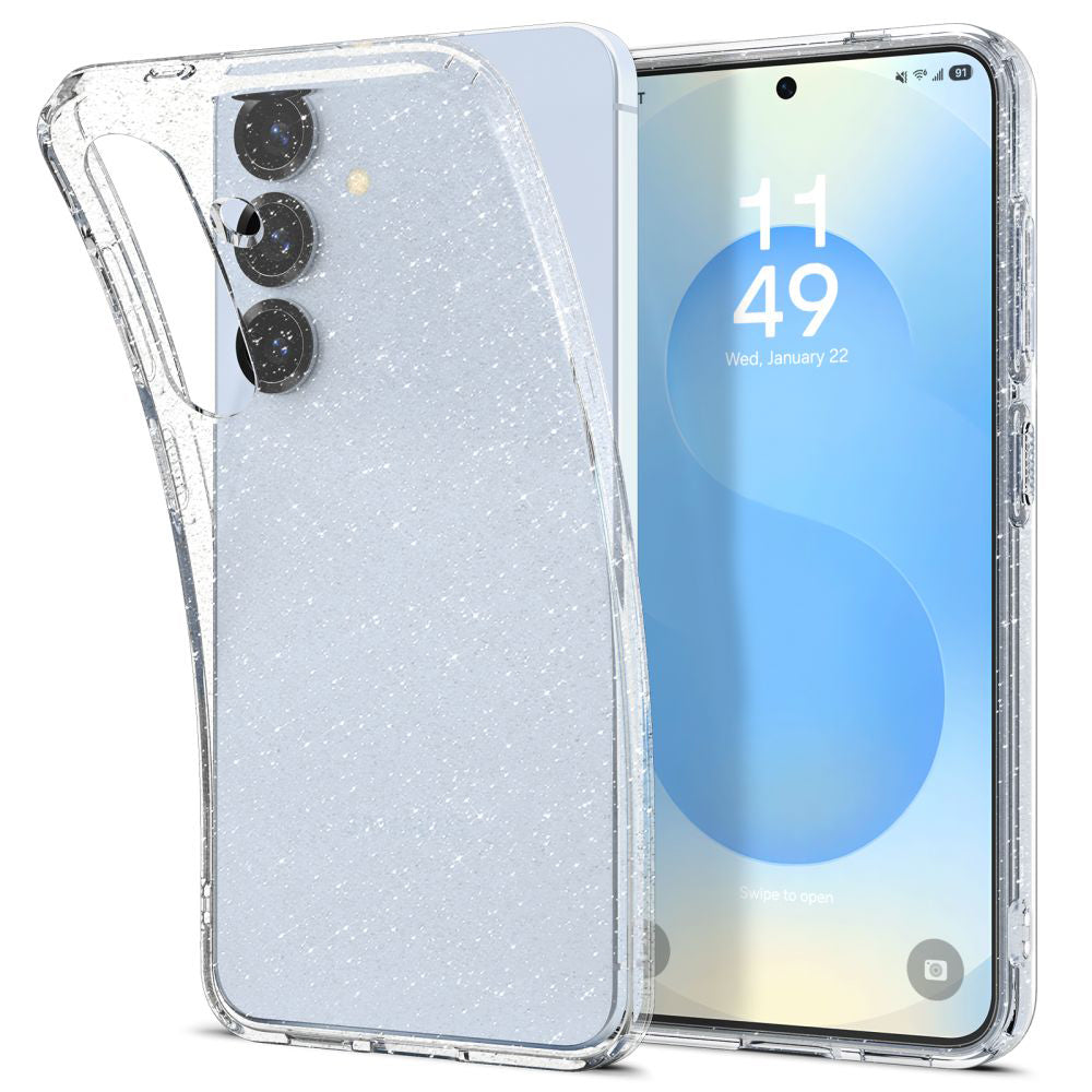 Hülle für Samsung Galaxy S25 S931, Spigen, Liquid Crystal Glitter, Transparent ACS08997