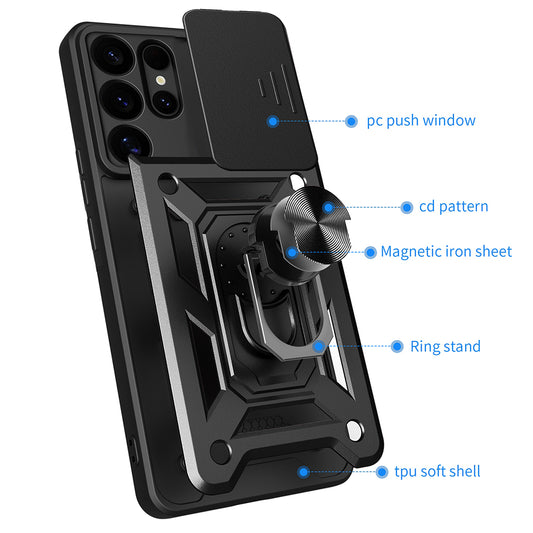 Hülle für Samsung Galaxy S25 Ultra S938, Techsuit, CamShield, Blau