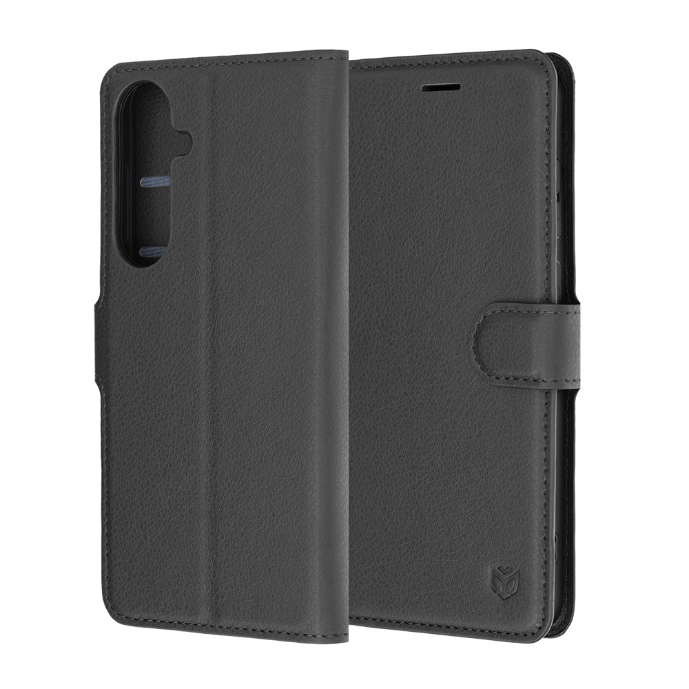 Case for Samsung Galaxy S26 FE S741 / S25 FE, Techsuit, Leather Folio, Black