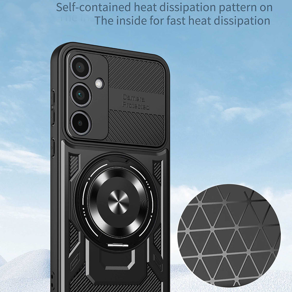 Hülle für Samsung Galaxy S26 Plus S947, Techsuit, RuggedCam, Schwarz