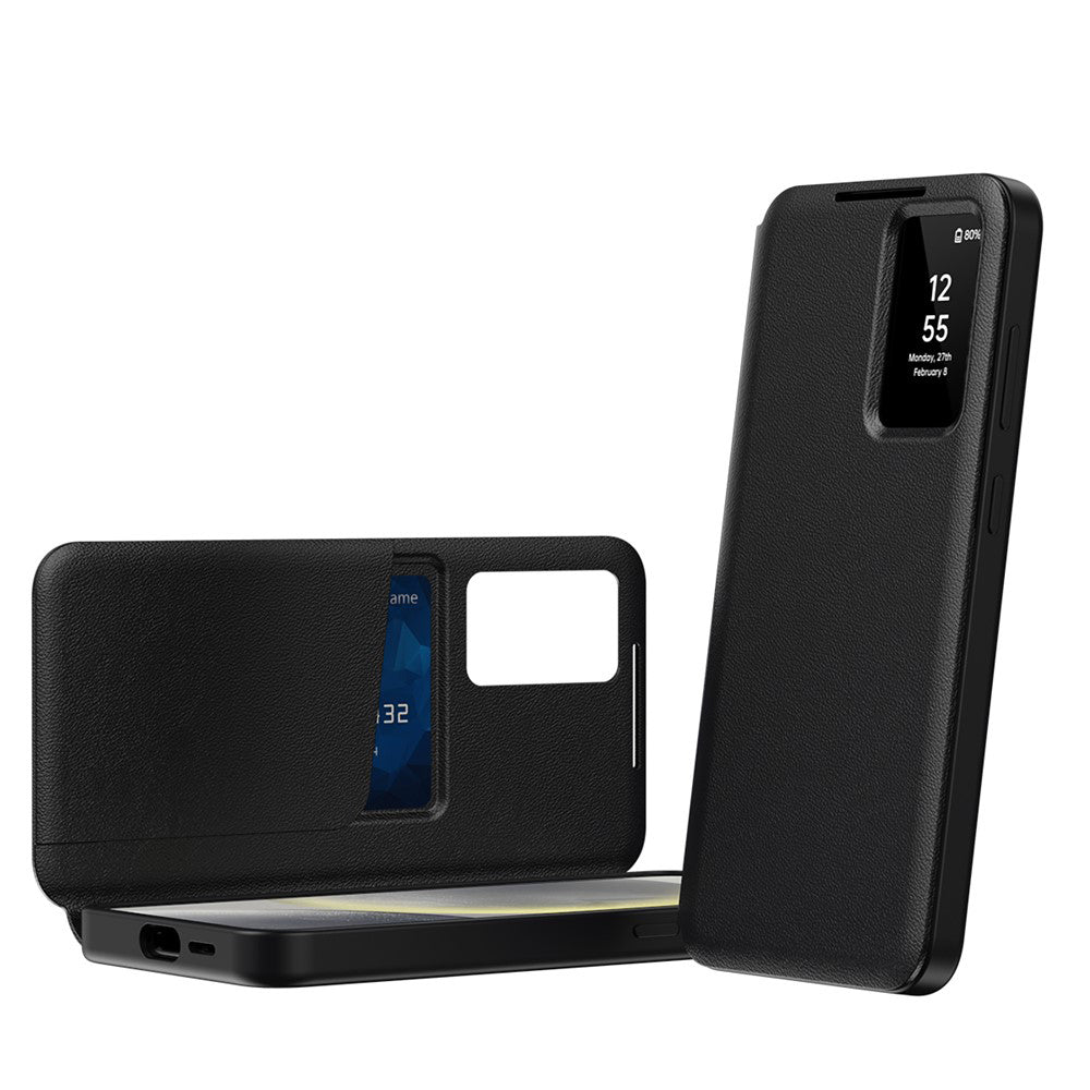 Hülle für Samsung Galaxy S26 Plus S947, Techsuit, SmartView, Schwarz